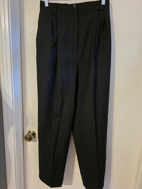 Harve Benard Pants - Harve Benard Dark Grey High-Rise Tailored Trousers